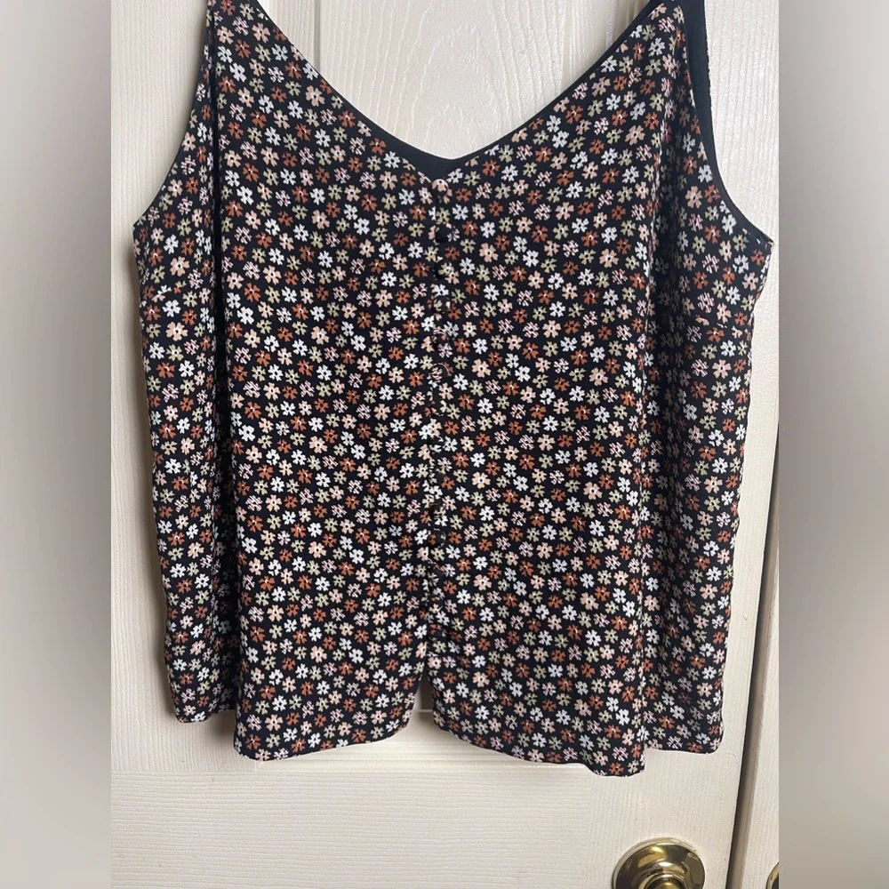 Madewell Button Down Cami Petite Blooms Size 2 #K2786 - Picture 7 of 11